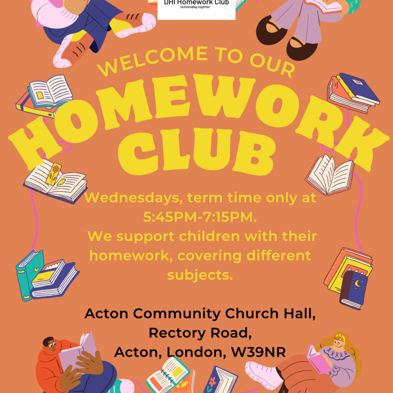 Acton Homework Club Flyer 2023