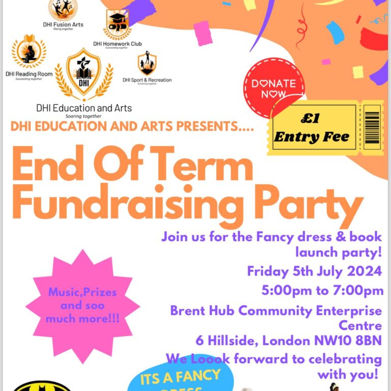 End of Term fundraising party flyer